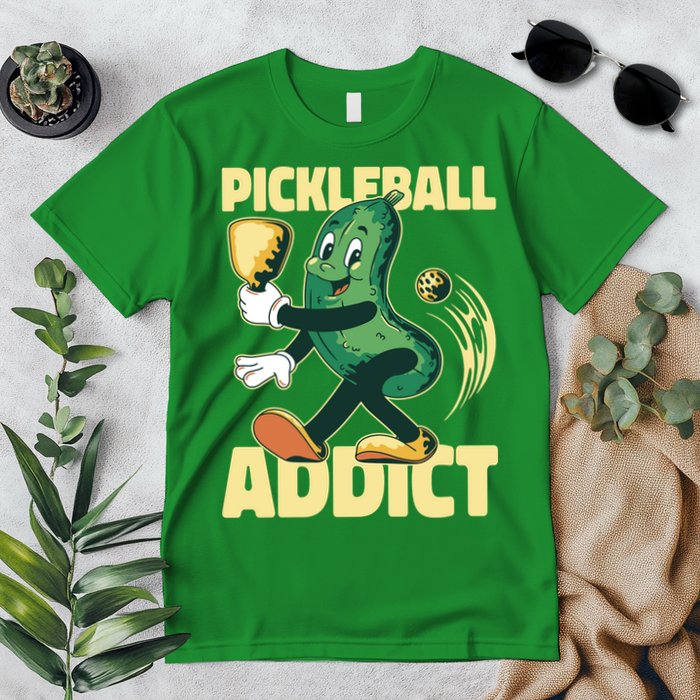 Funny Pickleball Addict Premium T-Shirt