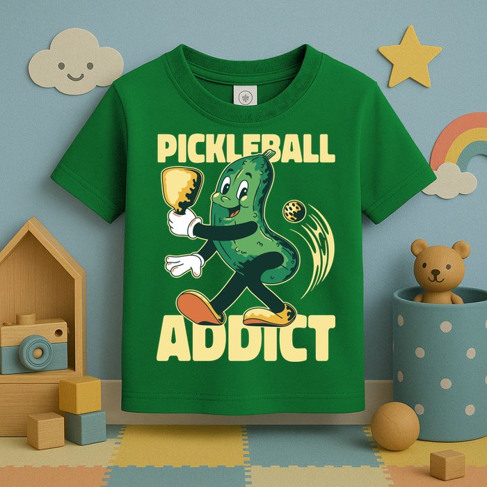Funny Pickleball Addict Toddler T-Shirt
