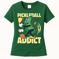 Funny Pickleball Addict Womens T-Shirt