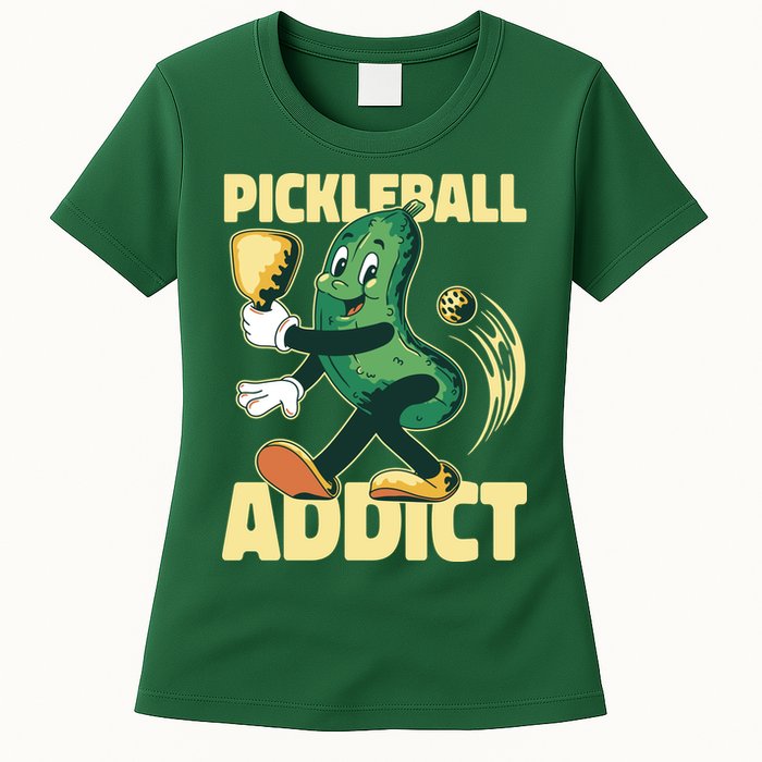 Funny Pickleball Addict Womens T-Shirt