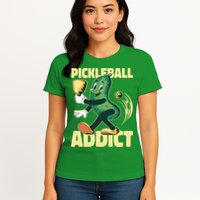 Funny Pickleball Addict Womens T-Shirt