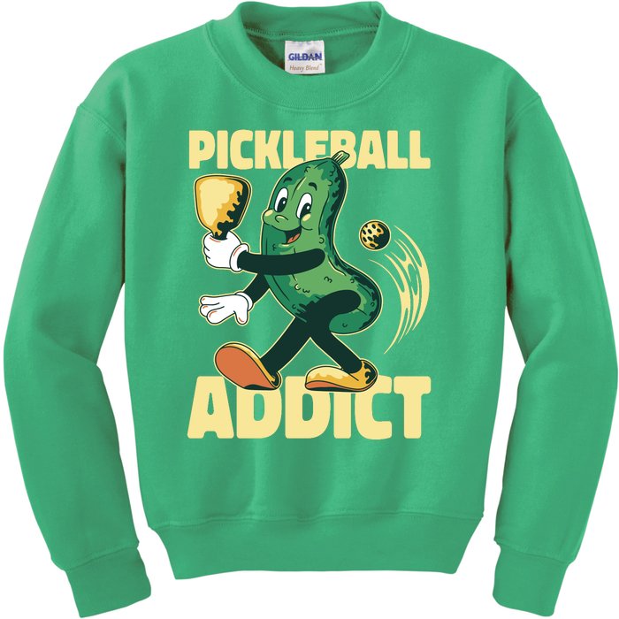 Funny Pickleball Addict Kids Sweatshirt