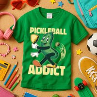 Funny Pickleball Addict Kids T-Shirt