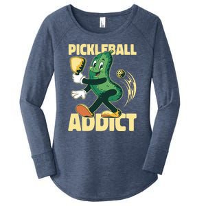 Funny Pickleball Addict Women's Perfect Tri Tunic Long Sleeve Shirt