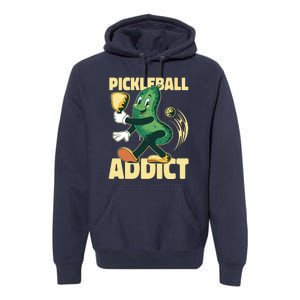 Funny Pickleball Addict Premium Hoodie