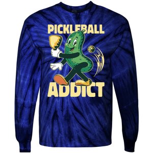 Funny Pickleball Addict Tie-Dye Long Sleeve Shirt