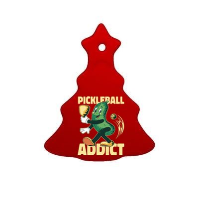 Funny Pickleball Addict Ceramic Tree Ornament