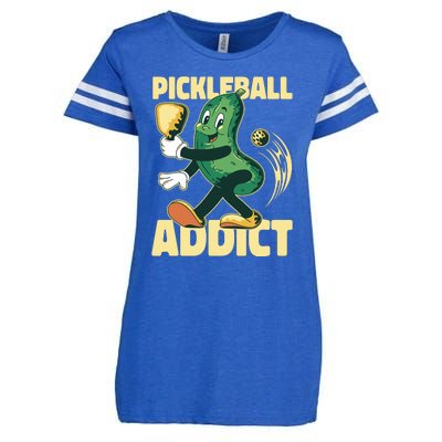 Funny Pickleball Addict Enza Ladies Jersey Football T-Shirt