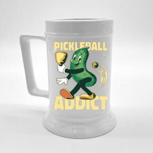 Funny Pickleball Addict Beer Stein