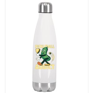 Funny Pickleball Addict Stainless Steel Insulated Water Bottle