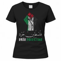 Free Palestine Arabic support Palestine and Gaza Jerusalem Women's T-Shirt