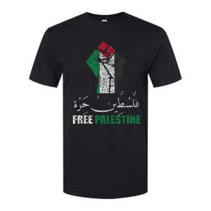 Free Palestine Arabic support Palestine and Gaza Jerusalem Softstyle CVC T-Shirt