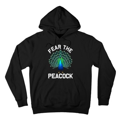 Funny Peacock Art For  Colorful Peacock Bird Lover Hoodie