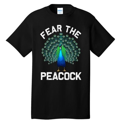 Funny Peacock Art For  Colorful Peacock Bird Lover Tall T-Shirt