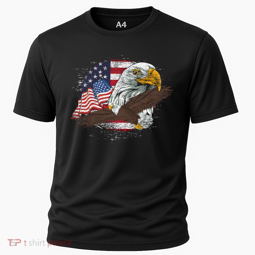 Freedom Patriotic American Bald Eagle Us Flag Pride Eagle Funny Gift Performance Shirt