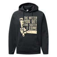 Funny Plumber Art For  Steamfitter Plumbing Lovers Performance Fleece Hoodie