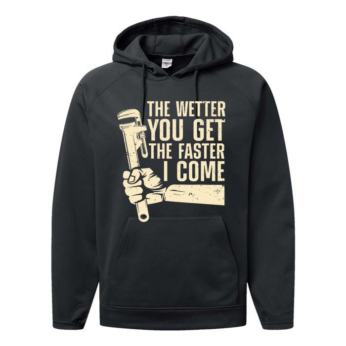 Funny Plumber Art For  Steamfitter Plumbing Lovers Performance Fleece Hoodie