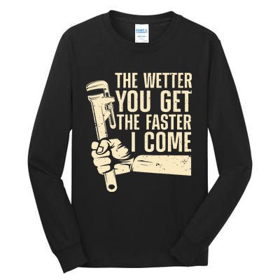 Funny Plumber Art For  Steamfitter Plumbing Lovers Tall Long Sleeve T-Shirt