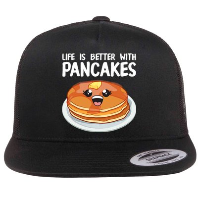 Funny Pancakes Art Brunch Breakfast Pancake Maker Flat Bill Trucker Hat