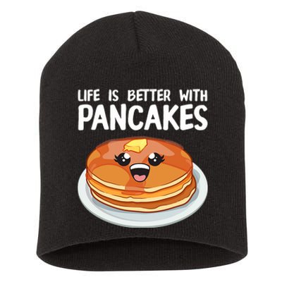 Funny Pancakes Art Brunch Breakfast Pancake Maker Short Acrylic Beanie