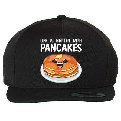 Funny Pancakes Art Brunch Breakfast Pancake Maker Wool Snapback Cap