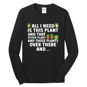 Funny Plant Art For Women Gardening Garden Plant Lovers Tall Long Sleeve T-Shirt