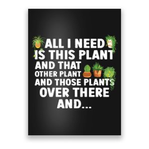 Funny Plant Art For Women Gardening Garden Plant Lovers Poster