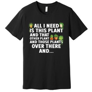 Funny Plant Art For Women Gardening Garden Plant Lovers Premium T-Shirt