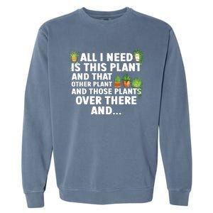 Funny Plant Art For Women Gardening Garden Plant Lovers Garment-Dyed Sweatshirt