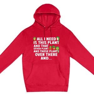 Funny Plant Art For Women Gardening Garden Plant Lovers Premium Pullover Hoodie