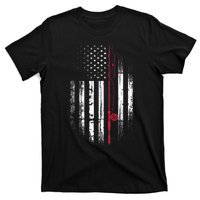 Fishing Pole American Flag Patriotic Outdoorsman T-Shirt