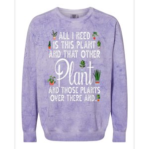 Funny Plant Art For Gardening Plant Lover Gardener Colorblast Crewneck Sweatshirt