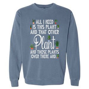 Funny Plant Art For Gardening Plant Lover Gardener Garment-Dyed Sweatshirt