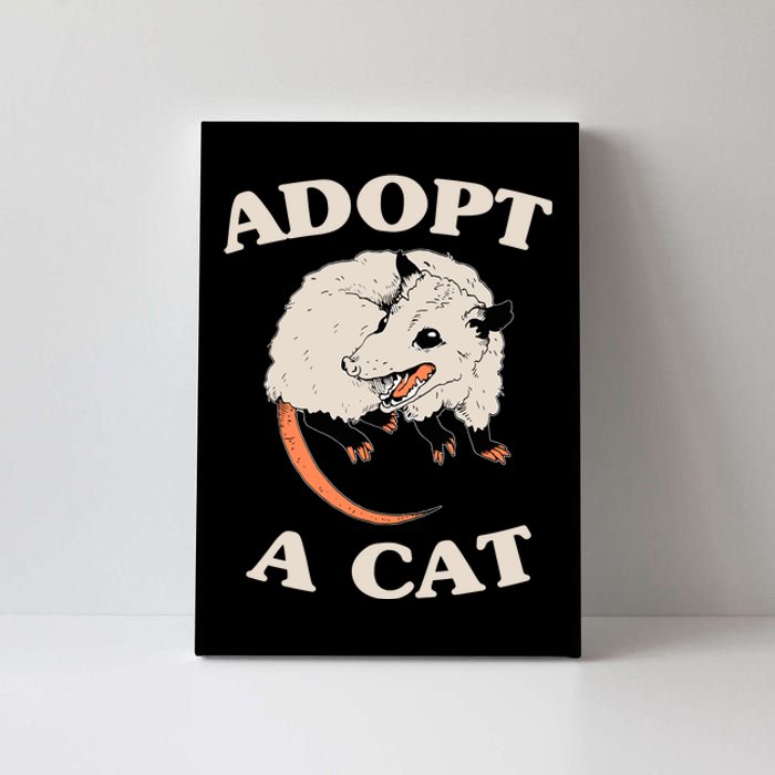 Funny Possum Adopt A Cat Cute Opossums Team Trash Vibes Canvas