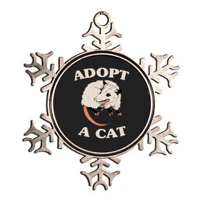 Funny Possum Adopt A Cat Cute Opossums Team Trash Vibes Metallic Star Ornament