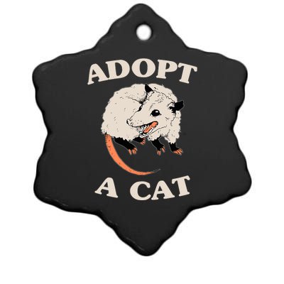 Funny Possum Adopt A Cat Cute Opossums Team Trash Vibes Ceramic Star Ornament