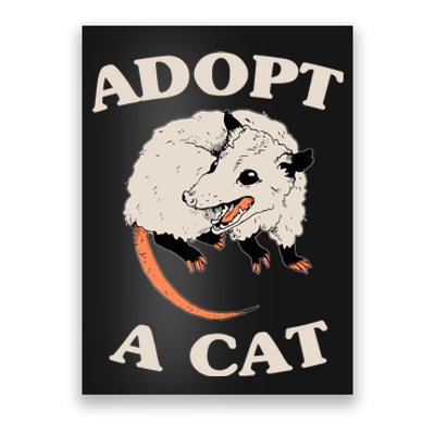 Funny Possum Adopt A Cat Cute Opossums Team Trash Vibes Poster