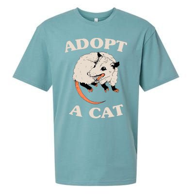 Funny Possum Adopt A Cat Cute Opossums Team Trash Vibes Sueded Cloud Jersey T-Shirt