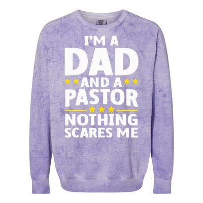 Funny Pastor Appreciation Art For Dad Preacher Christian Colorblast Crewneck Sweatshirt