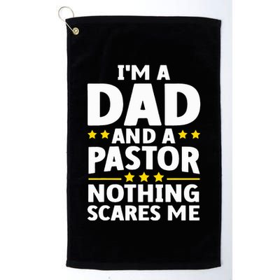 Funny Pastor Appreciation Art For Dad Preacher Christian Golf Towel