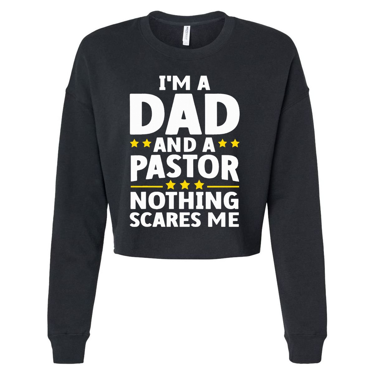 Funny Pastor Appreciation Art For Dad Preacher Christian Cropped Pullover Crew