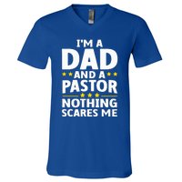 Funny Pastor Appreciation Art For Dad Preacher Christian V-Neck T-Shirt