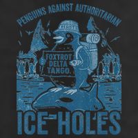Funny Penguins Against Authoritarian Ice Holes Sarcastic 11oz C Handle Ceramic Mug