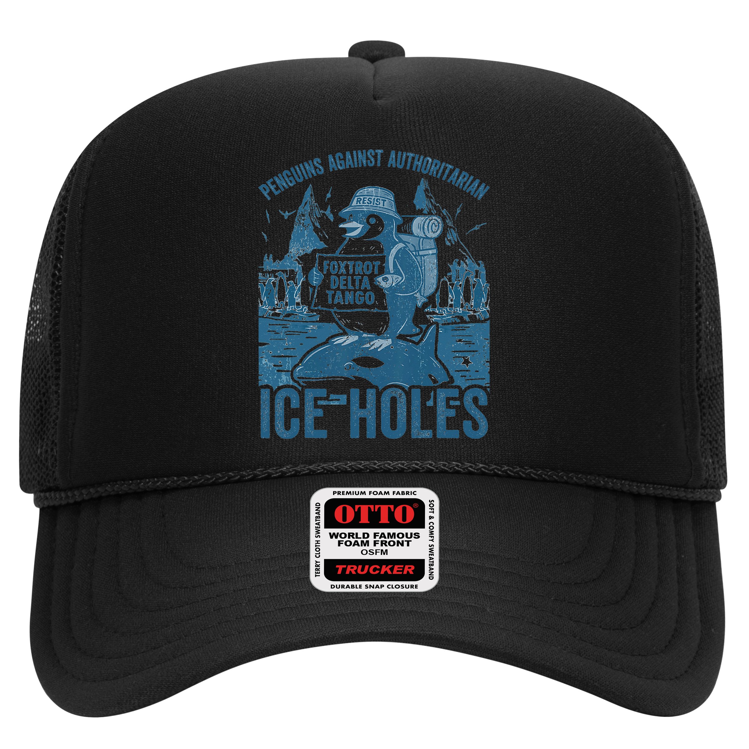 Funny Penguins Against Authoritarian Ice Holes Sarcastic Hat