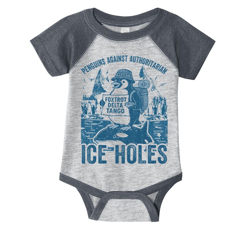 Funny Penguins Against Authoritarian Ice Holes Sarcastic Infant Baby Jersey Bodysuit