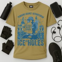 Funny Penguins Against Authoritarian Ice Holes Sarcastic Cooling Performance Crew T-Shirt