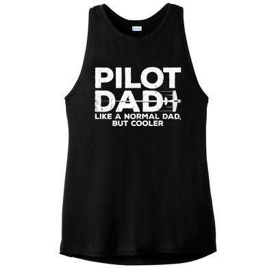 Funny Pilot Art For Dad Aviation Airplane Aircraft Pilot Ladies PosiCharge Tri-Blend Wicking Tank