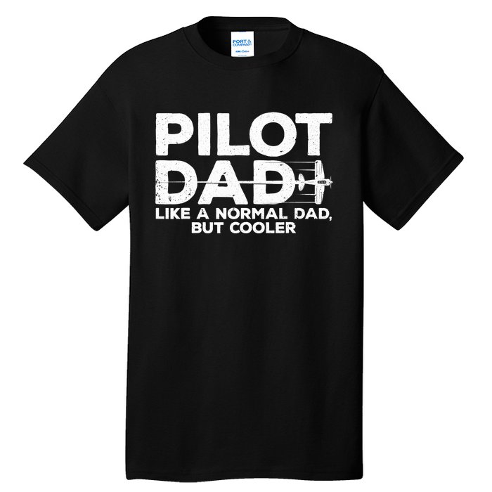 Funny Pilot Art For Dad Aviation Airplane Aircraft Pilot Tall T-Shirt