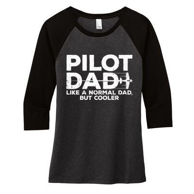 Funny Pilot Art For Dad Aviation Airplane Aircraft Pilot Women's Tri-Blend 3/4-Sleeve Raglan Shirt