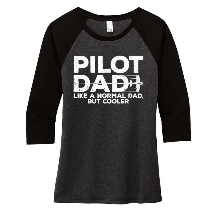 Funny Pilot Art For Dad Aviation Airplane Aircraft Pilot Women's Tri-Blend 3/4-Sleeve Raglan Shirt